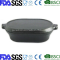 Preseasoned Cast Iron Combo Cooker with Lid as Grill Pan